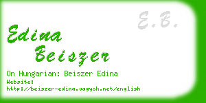 edina beiszer business card